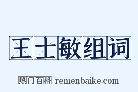 王士敏组词是什么意思的图片